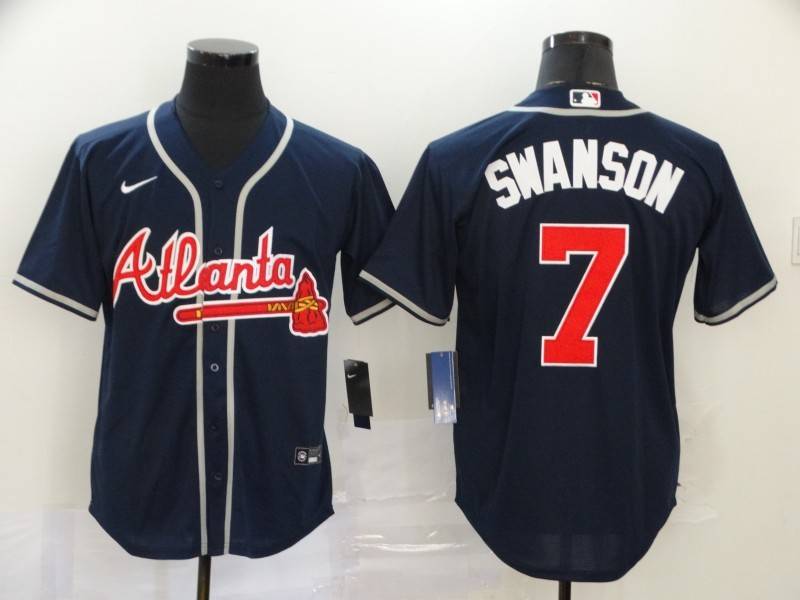 Atlanta Braves Dark Blue MLB Jersey