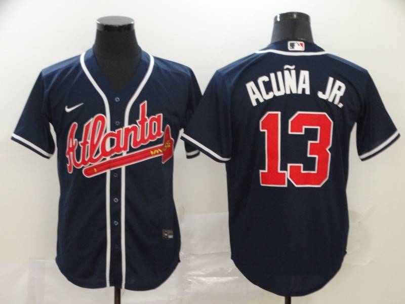 Atlanta Braves Dark Blue MLB Jersey