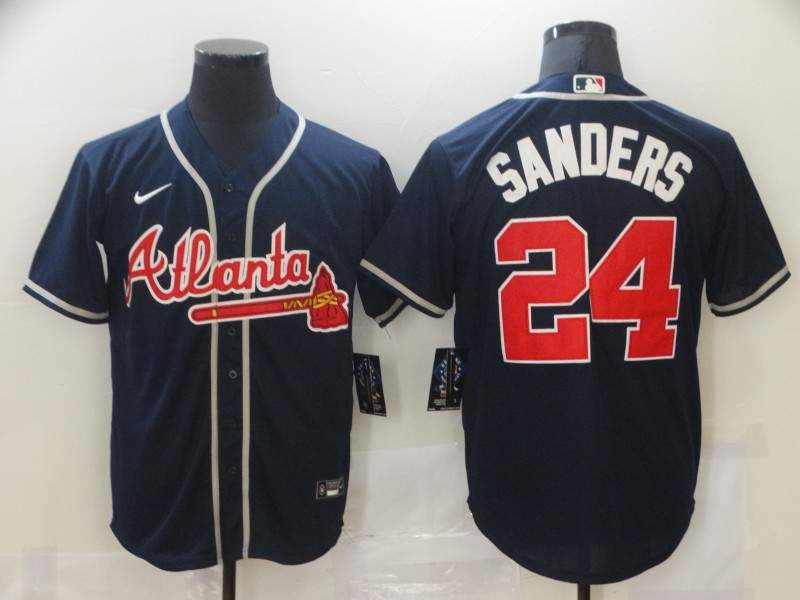 Atlanta Braves Dark Blue MLB Jersey