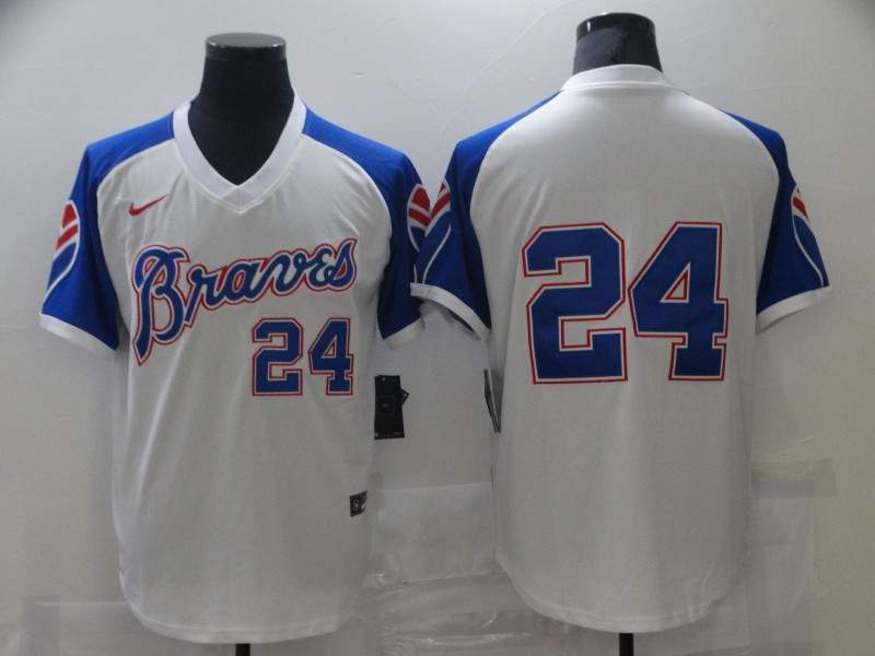 Atlanta Braves White Retro MLB Jersey