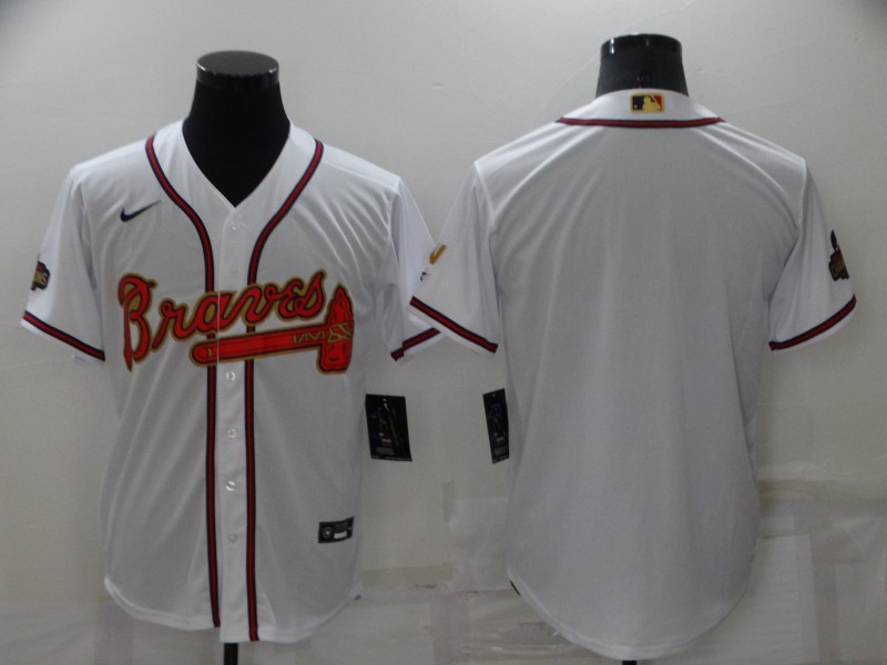 Atlanta Braves White MLB Jersey 02