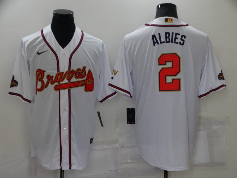 Atlanta Braves White MLB Jersey 02