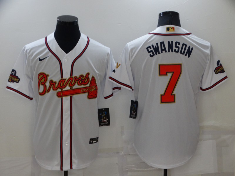 Atlanta Braves White MLB Jersey 02