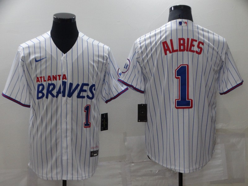 Atlanta Braves White MLB Jersey 03