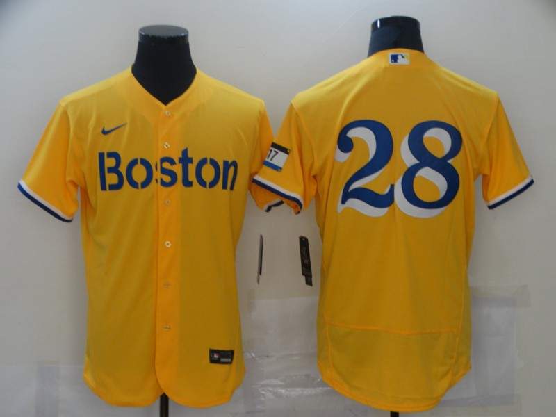 Boston Red Sox Yellow Elite MLB Jersey