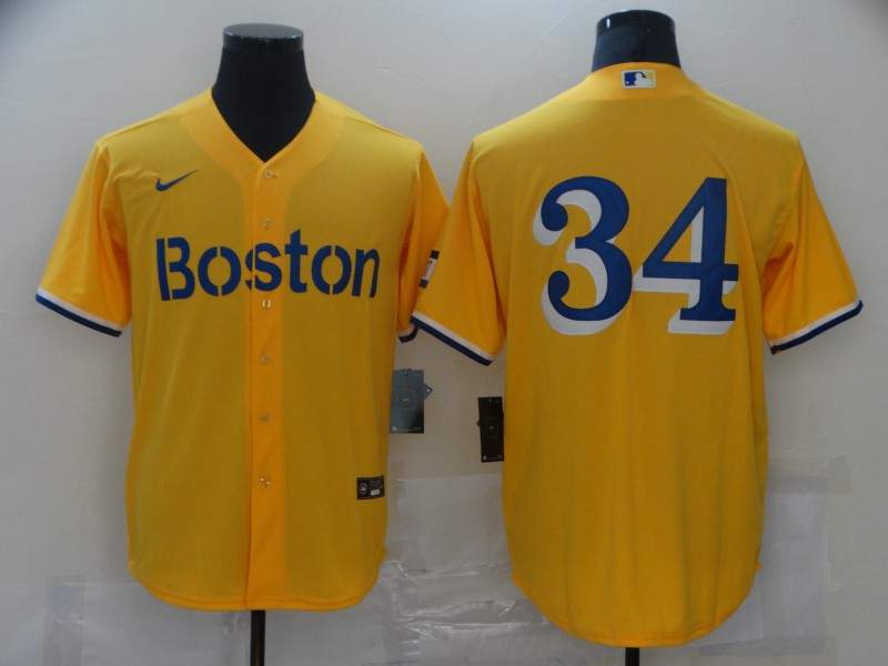 Boston Red Sox Yellow MLB Jersey