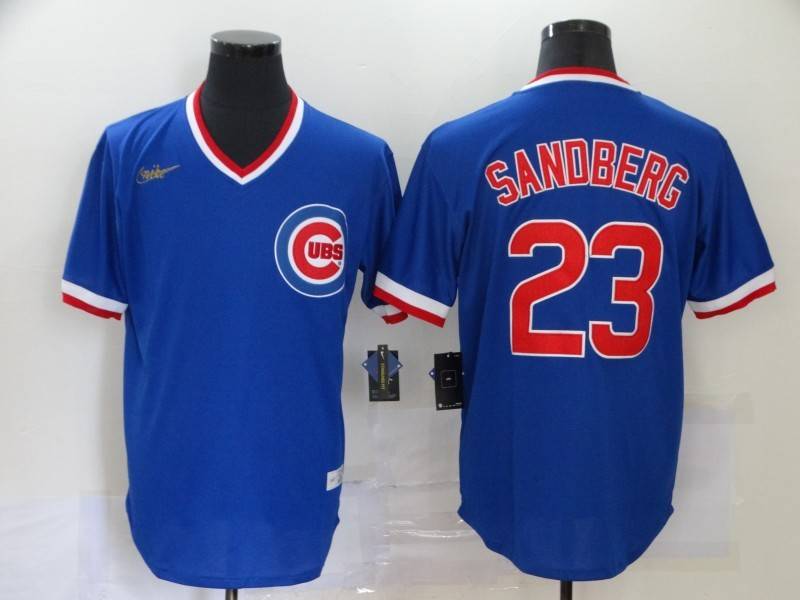 Chicago Cubs Blue Cooperstown Collection MLB Jersey