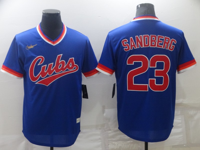 Chicago Cubs Blue Cooperstown Collection MLB Jersey 02