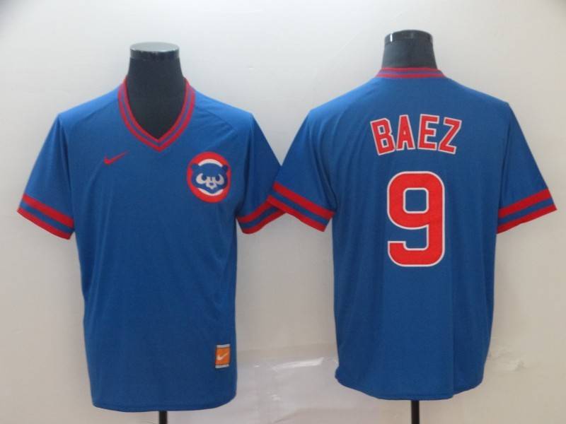 Chicago Cubs Blue Retro MLB Jersey