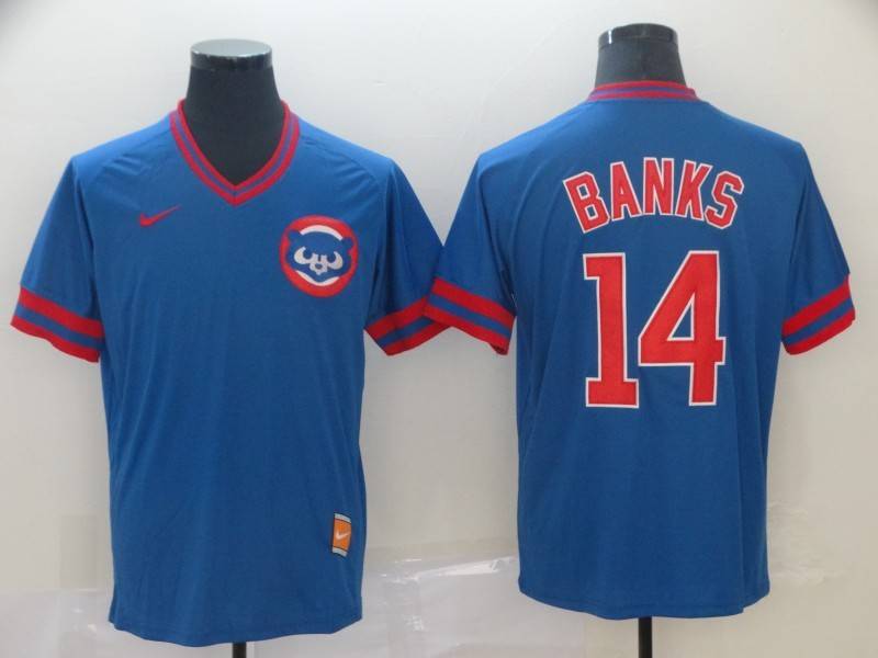 Chicago Cubs Blue Retro MLB Jersey