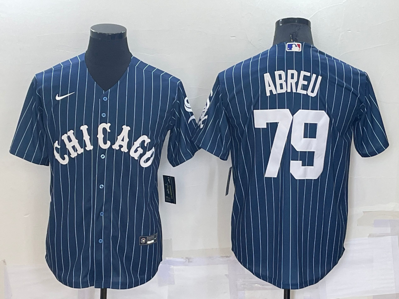 Chicago White Sox Dark Blue Retro MLB Jersey 02