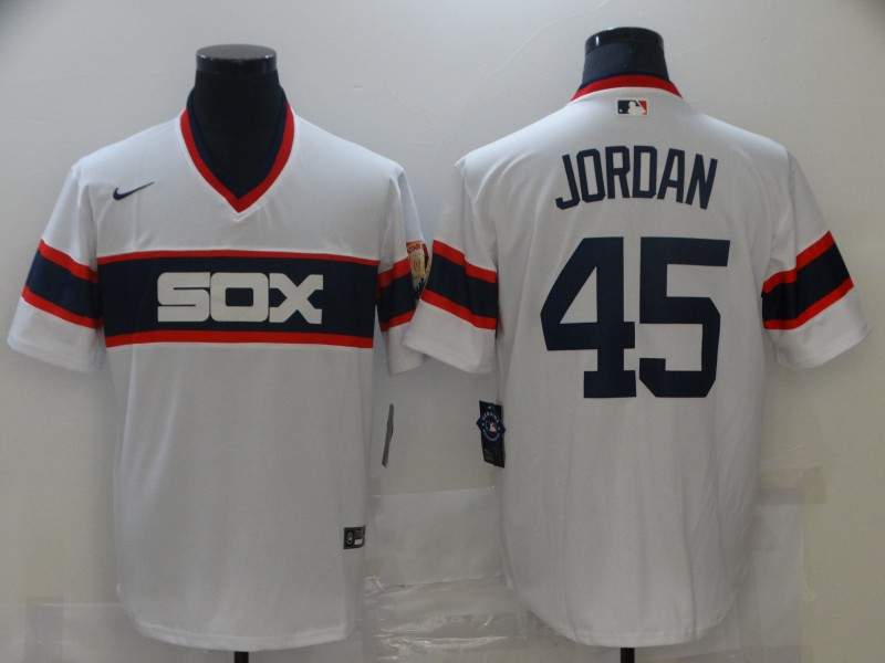 Chicago White Sox Whtie Retro MLB Jersey 02