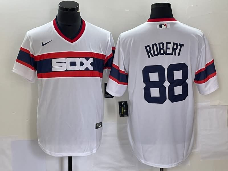 Chicago White Sox Whtie Retro MLB Jersey 02