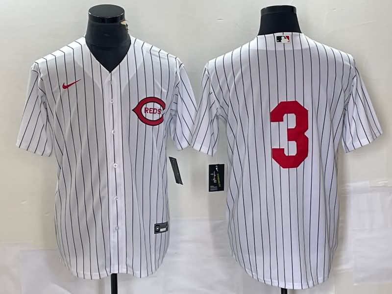 Cincinnati Reds White Retro MLB Jersey 02