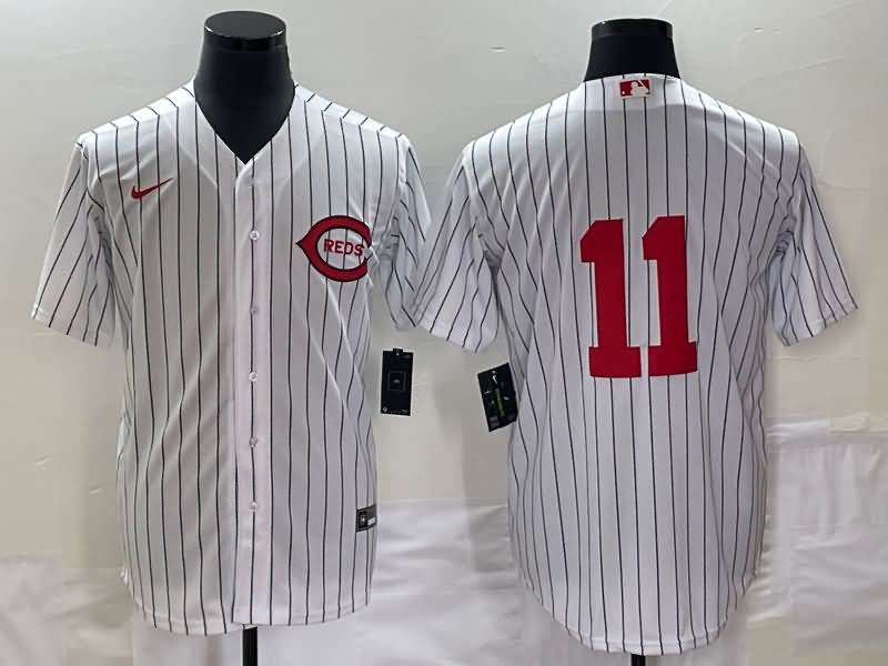 Cincinnati Reds White Retro MLB Jersey 02