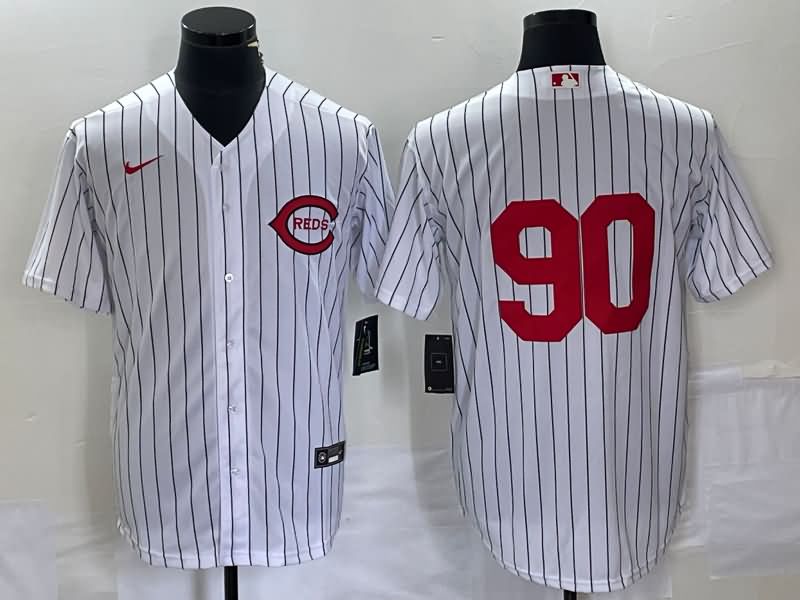 Cincinnati Reds White Retro MLB Jersey 02