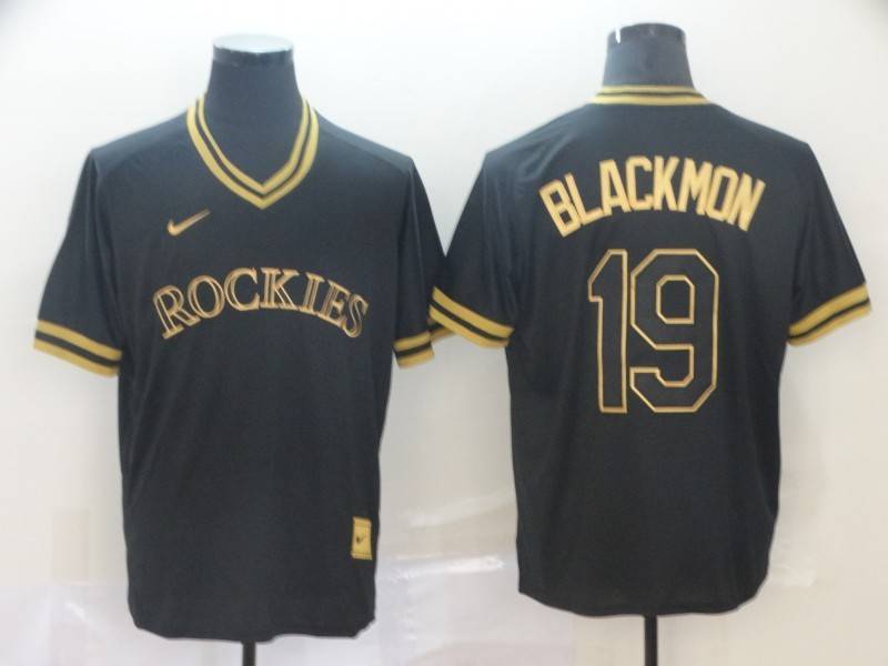 Colorado Rockies Black Gold Retro MLB Jersey