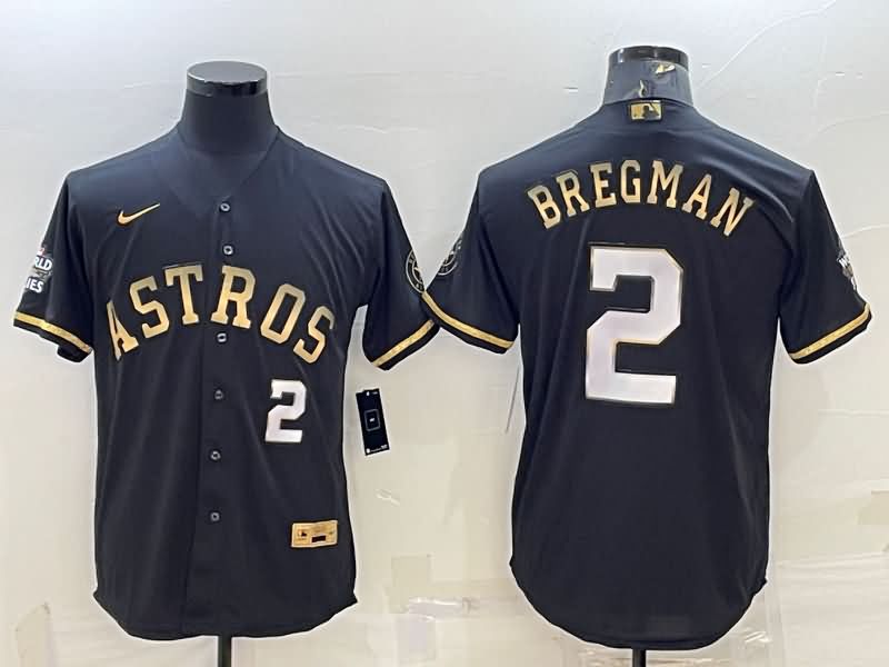 Houston Astros Black Gold MLB Jersey