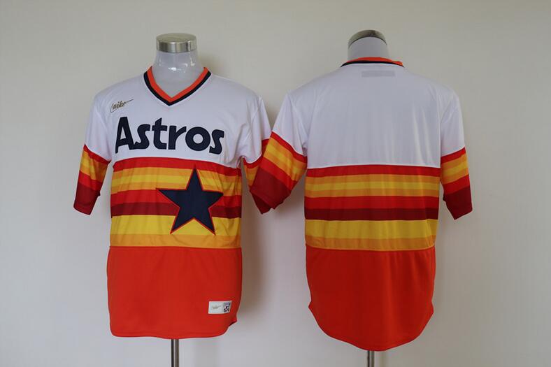 Houston Astros White Orange Cooperstown Collection MLB Jersey