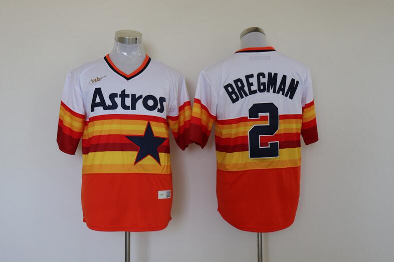 Houston Astros White Orange Cooperstown Collection MLB Jersey