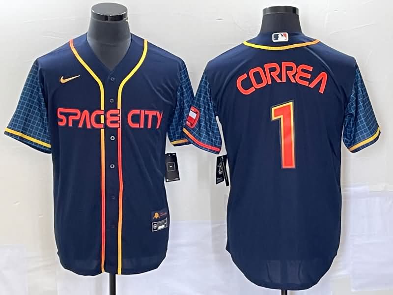 Houston Astros Dark Blue MLB Jersey 02