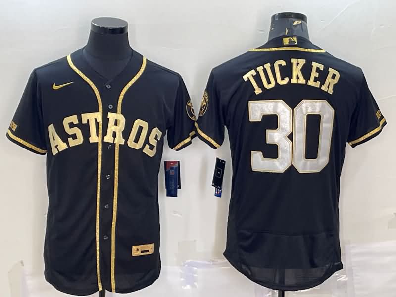 Houston Astros Black Gold Elite MLB Jersey 03