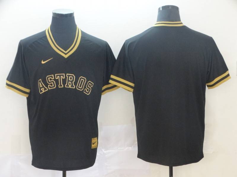 Houston Astros Black Gold Retro MLB Jersey