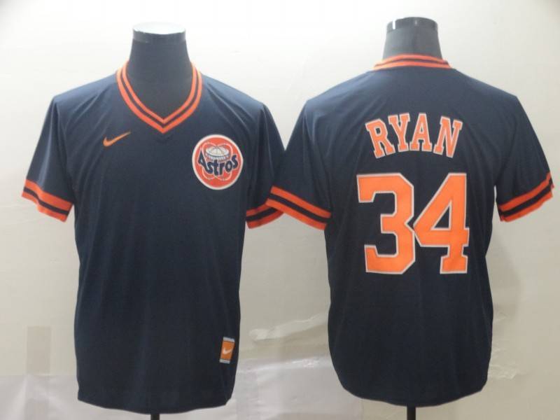 Houston Astros Dark Blue Retro MLB Jersey