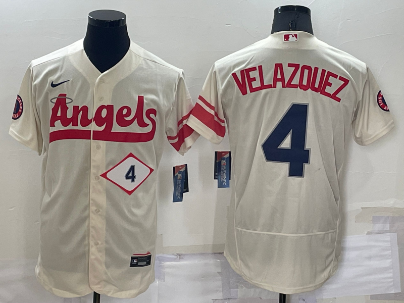 Los Angeles Angels Cream Elite MLB Jersey