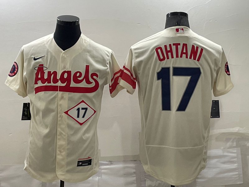 Los Angeles Angels Cream Elite MLB Jersey
