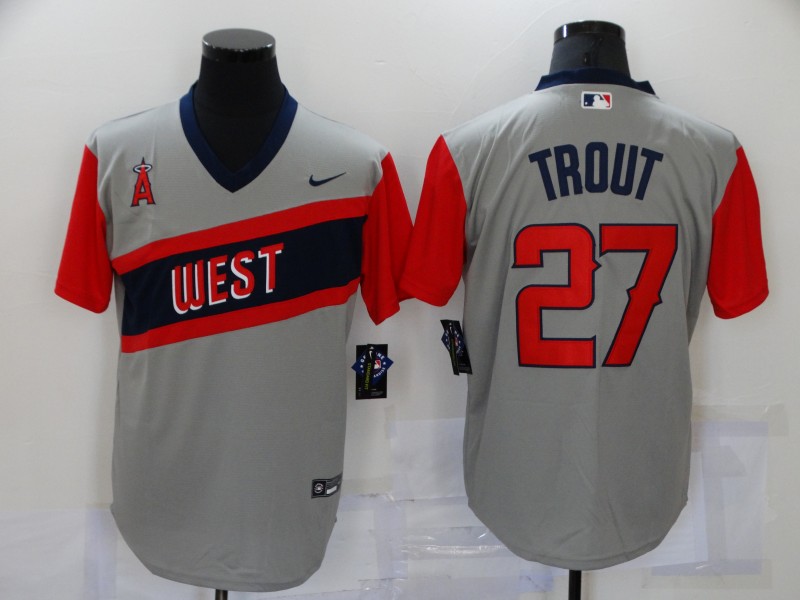 Los Angeles Angels Grey Retro MLB Jersey 02