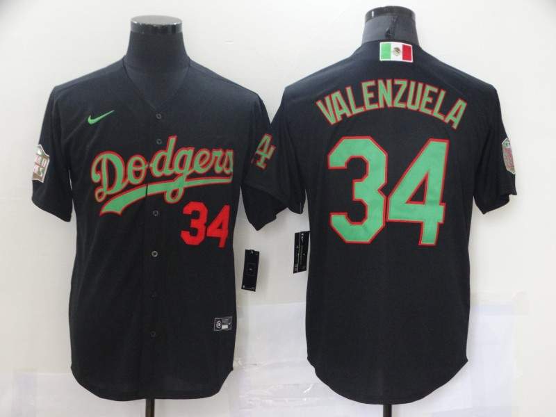 Los Angeles Dodgers Black Green MLB Jersey