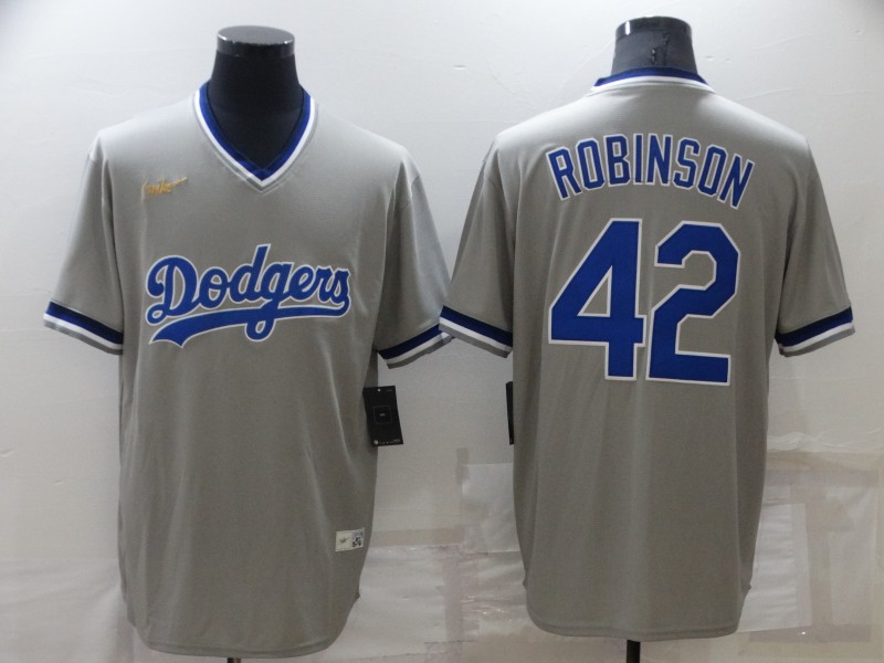 Los Angeles Dodgers Grey Cooperstown Collection MLB Jersey