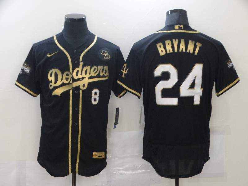 Los Angeles Dodgers Black Gold Elite MLB Jersey 02