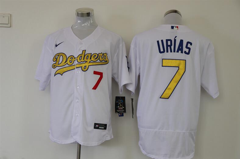 Los Angeles Dodgers White Gold Champion Elite MLB Jersey