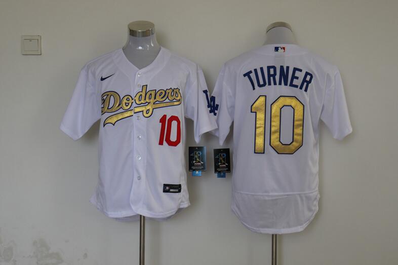 Los Angeles Dodgers White Gold Champion Elite MLB Jersey