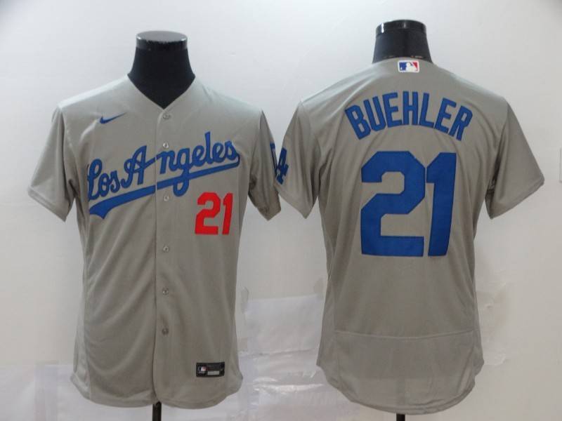 Los Angeles Dodgers Grey Elite MLB Jersey 02