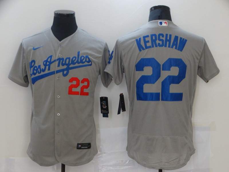 Los Angeles Dodgers Grey Elite MLB Jersey 02