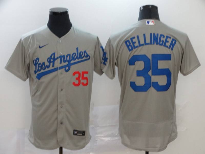 Los Angeles Dodgers Grey Elite MLB Jersey 02