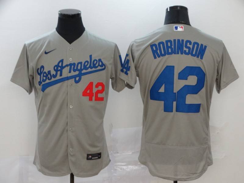 Los Angeles Dodgers Grey Elite MLB Jersey 02