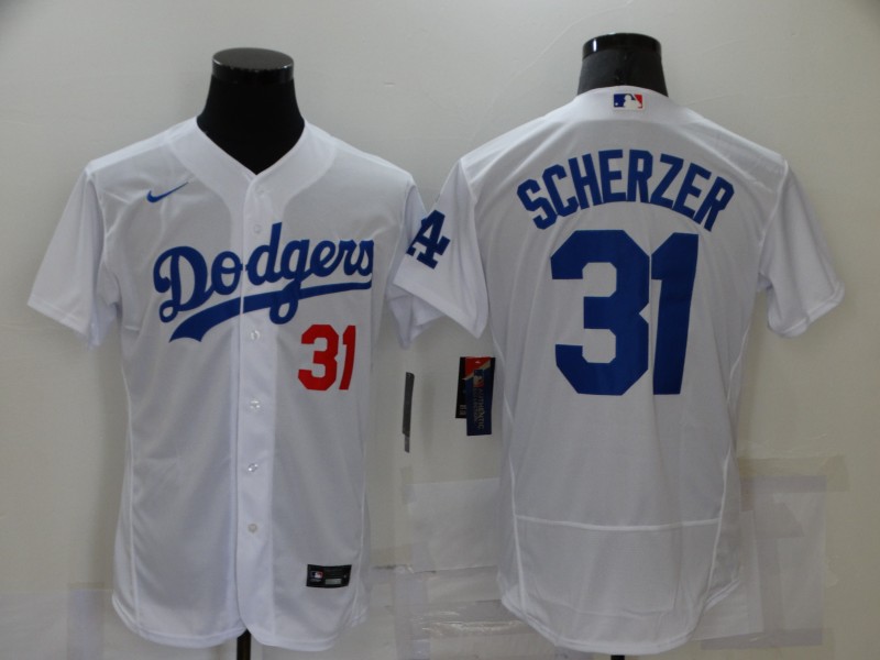 Los Angeles Dodgers White Elite MLB Jersey 02