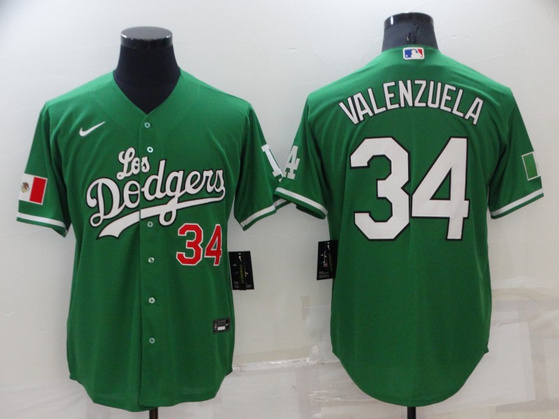 Los Angeles Dodgers Green MLB Jersey 02