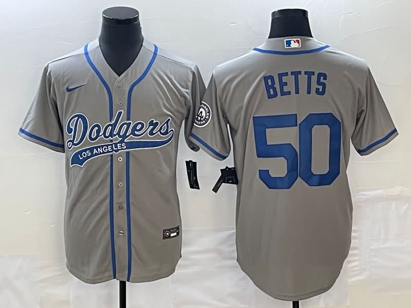 Los Angeles Dodgers Grey MLB Jersey 04