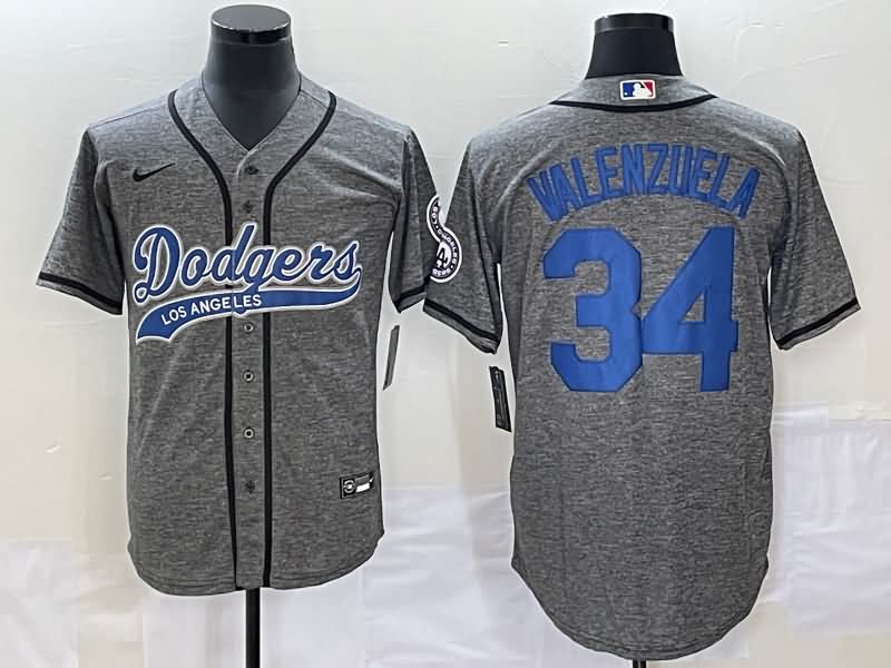 Los Angeles Dodgers Grey MLB Jersey 05