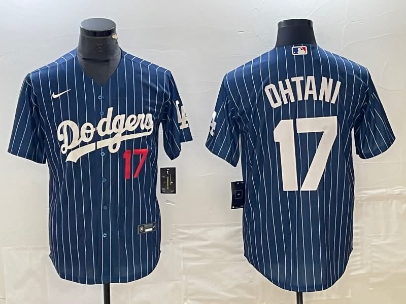 Los Angeles Dodgers Dark Blue Retro MLB Jersey