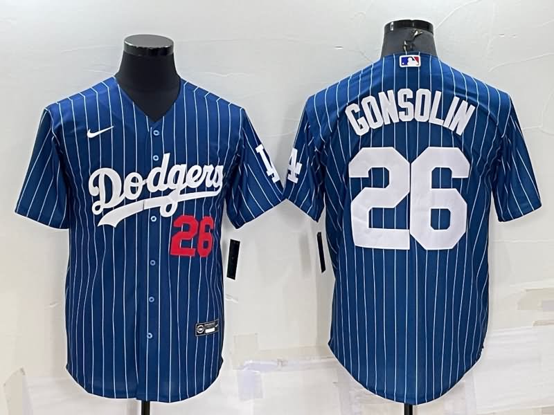 Los Angeles Dodgers Dark Blue Retro MLB Jersey