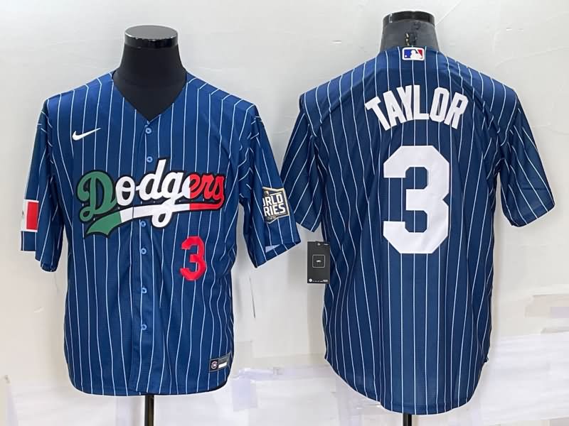 Los Angeles Dodgers Dark Blue Retro MLB Jersey 02