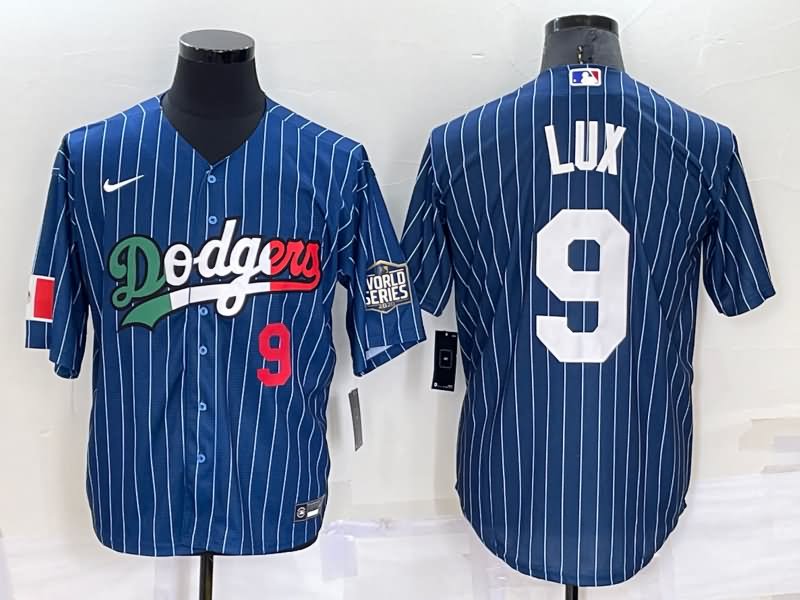 Los Angeles Dodgers Dark Blue Retro MLB Jersey 02