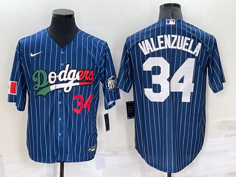 Los Angeles Dodgers Dark Blue Retro MLB Jersey 02