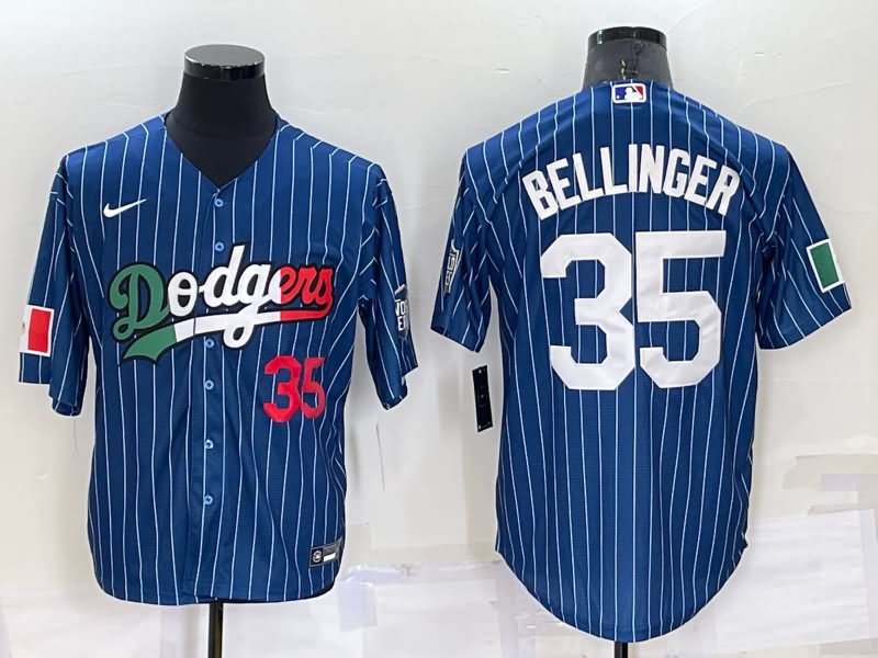 Los Angeles Dodgers Dark Blue Retro MLB Jersey 02